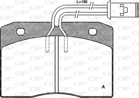 OPEN PARTS Piduriklotsi komplekt,ketaspidur BPA0211.12